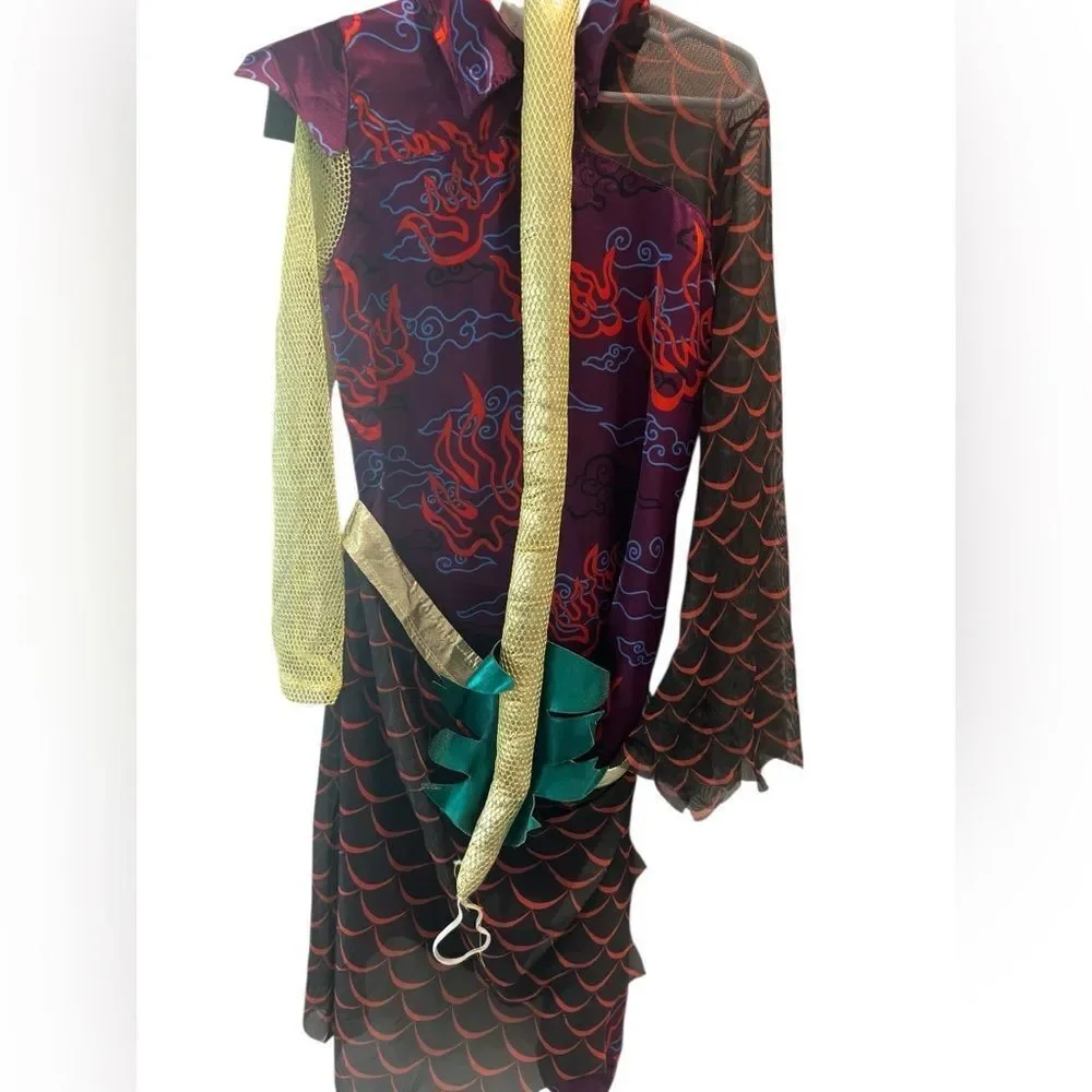 🐉 Monster High Jinafire Long Costume – Girls Dragon Dress Size Medium